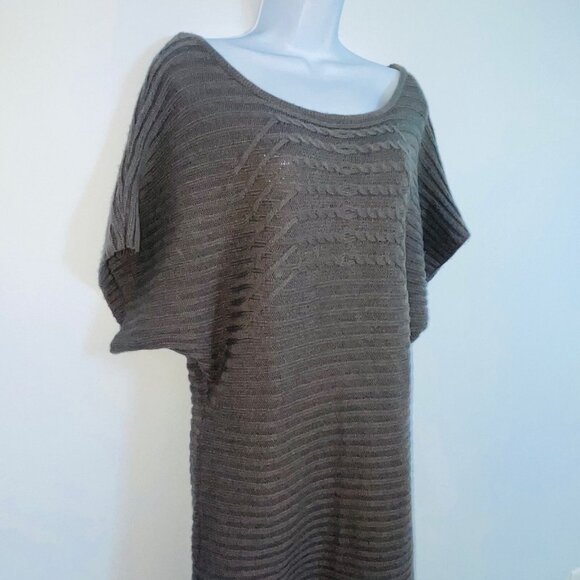 Vintage Y2K Jessica Simpson Womens Dress Size L Gray Sweater Cable Knit - Picture 5 of 9